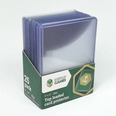 LPG Top Loaded Card Protector 3"x4" 35pt (25 Pack)
